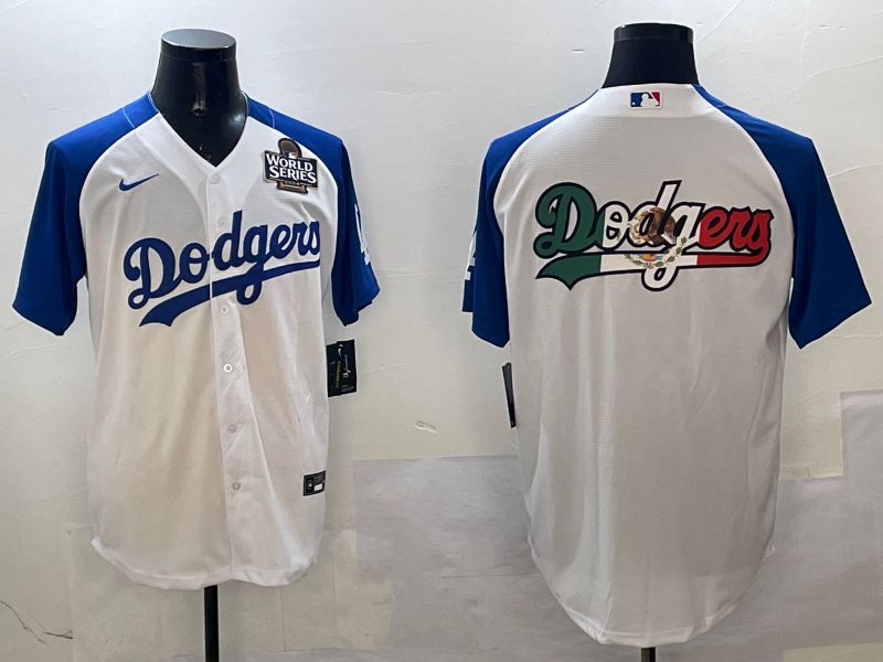 Men Los Angeles Dodgers Blank White blue Game 2025 Nike MLB Jersey style 14->los angeles dodgers->MLB Jersey